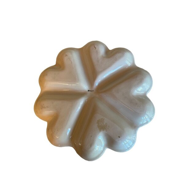 Large Ivory Ceramic Sweet Heart Multi Heart Serving Dish Candy Cheese - Picture 4 of 5